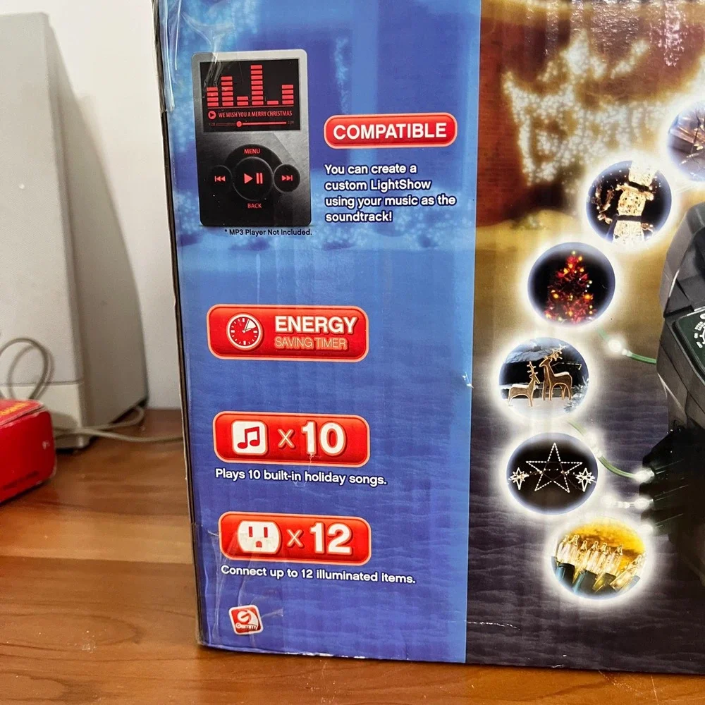 Gemmy Holiday Lightshow Music and Light Show Control Box System 12 Outlets 80232